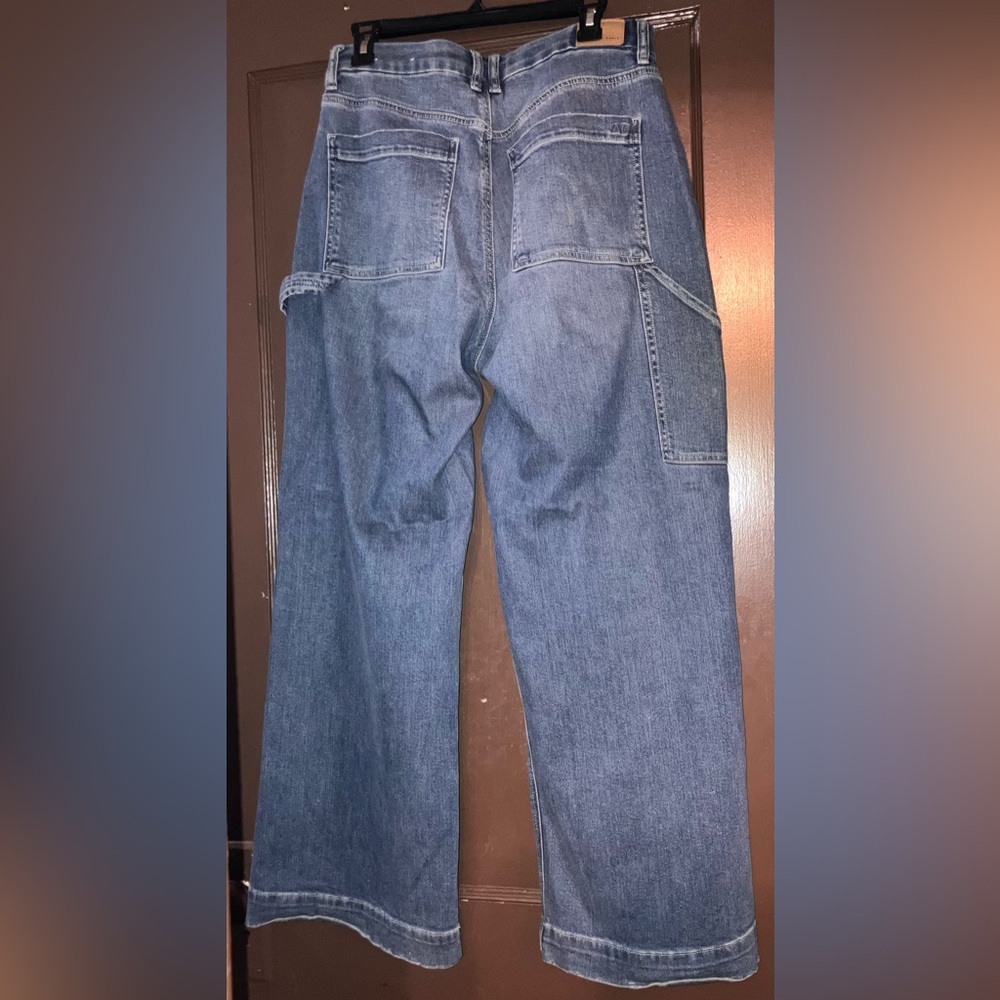 Dreamy Drape Stretch Curvy Super High-Waisted Baggy Wide Leg Jeans - Picture 6 of 15
